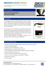 Vorschau: Data Sheet  Ultrasonic product discharge